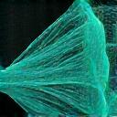 Microscope montrant des fibres textiles traitées avec des finitions enzymatiques ou des nanotechnologies vertes, avec un effet visuel de propreté.